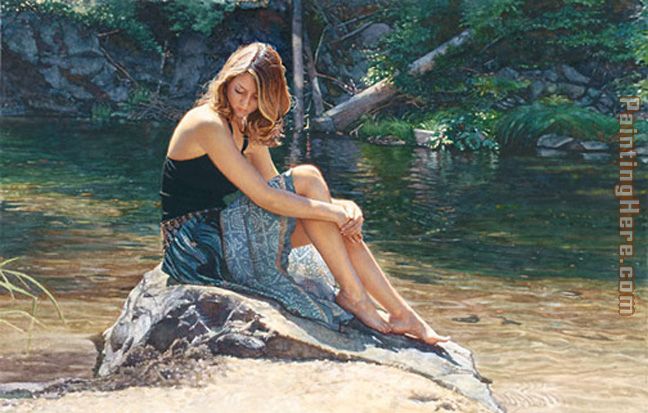 Listening to the River painting - Steve Hanks Listening to the River art painting